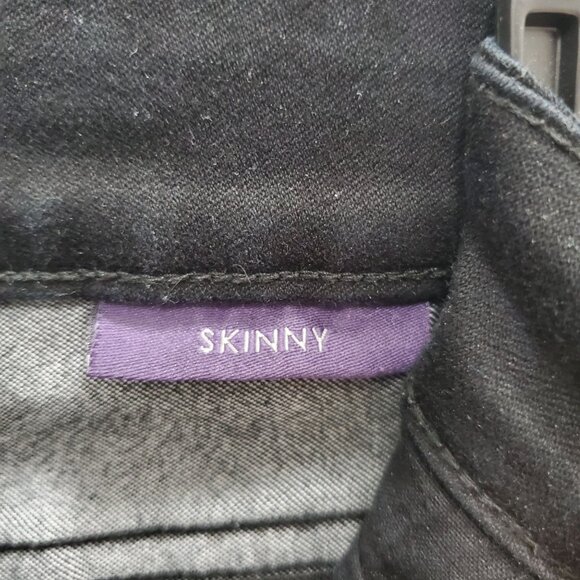 Not Your Daughters Jeans NYDJ Petite‎ Plus Jet Black Stretch Skinny Jeans 14P - Picture 6 of 9